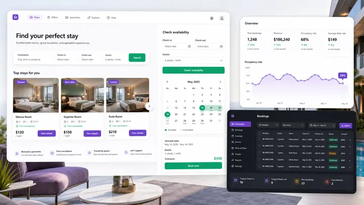 Ảnh demo website đặt phòng khách sạn